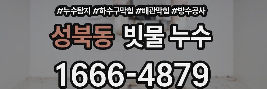 성북동 빗물 누수