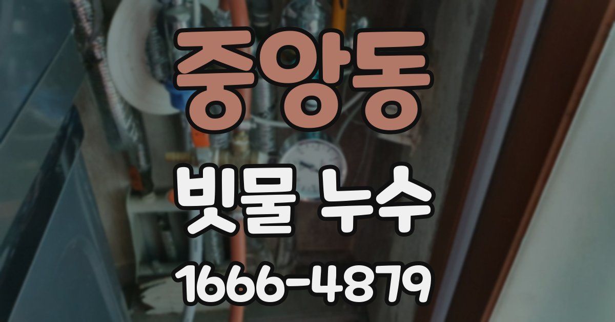 중앙동 빗물 누수