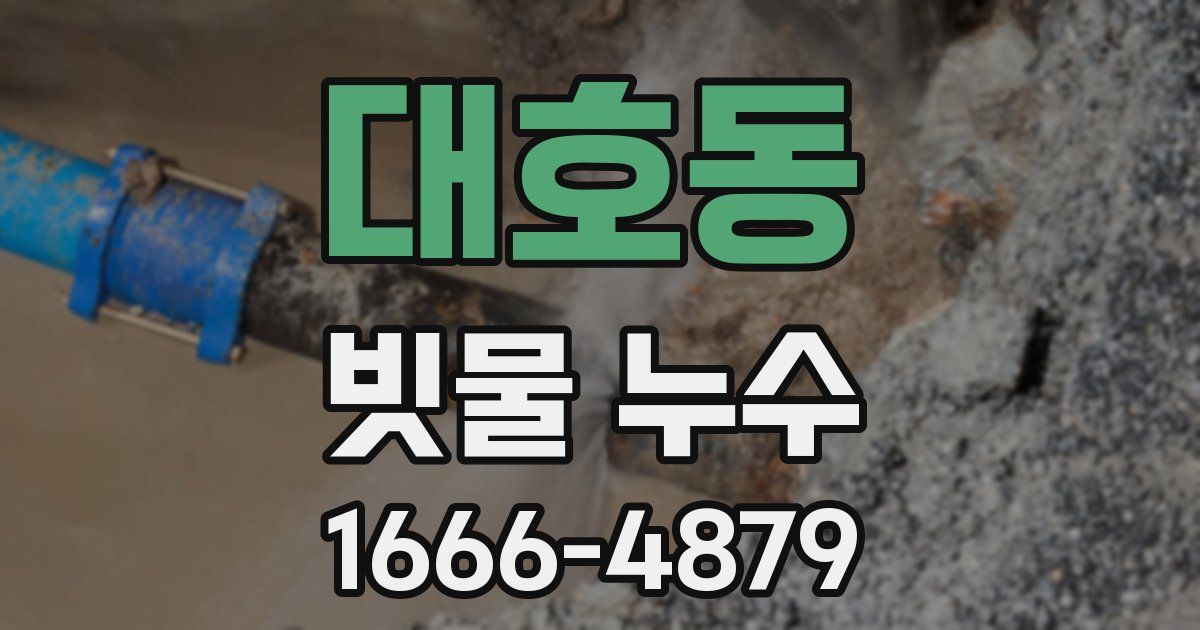 대호동 빗물 누수