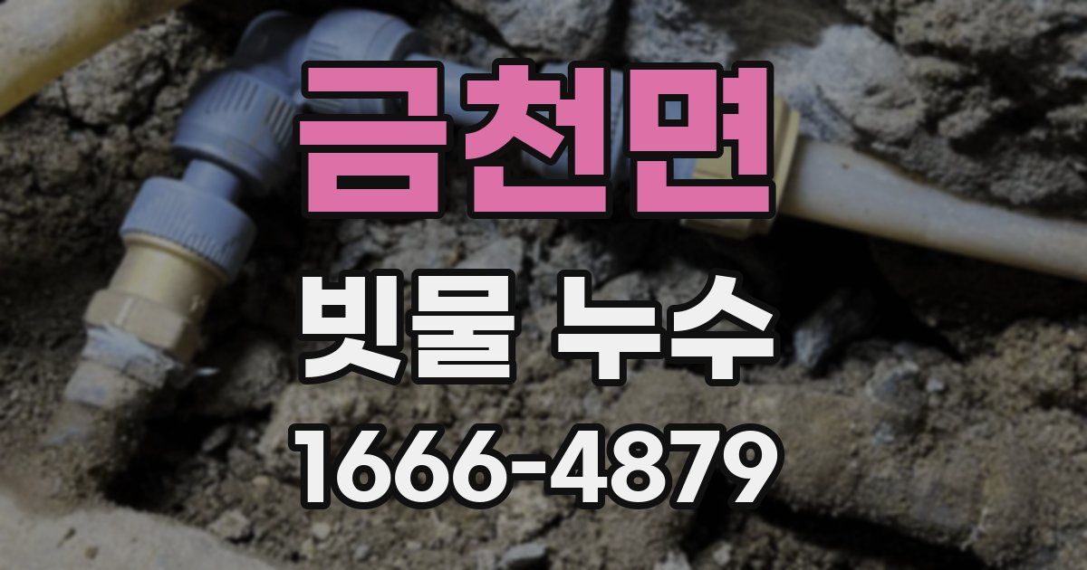 금천면 빗물 누수
