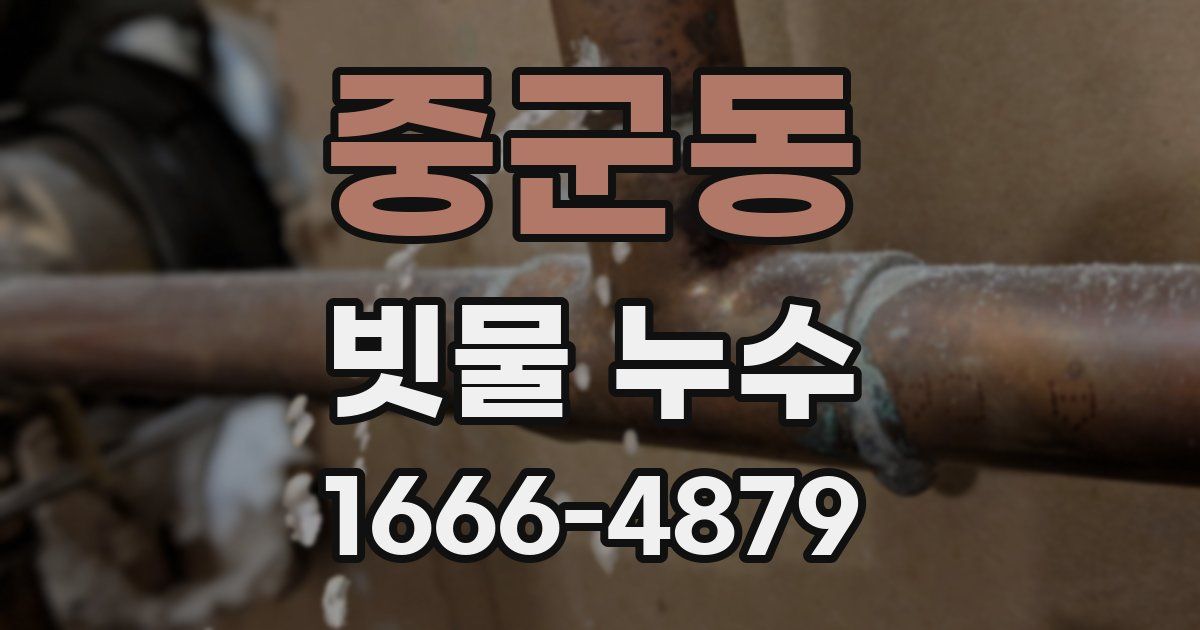 중군동 빗물 누수