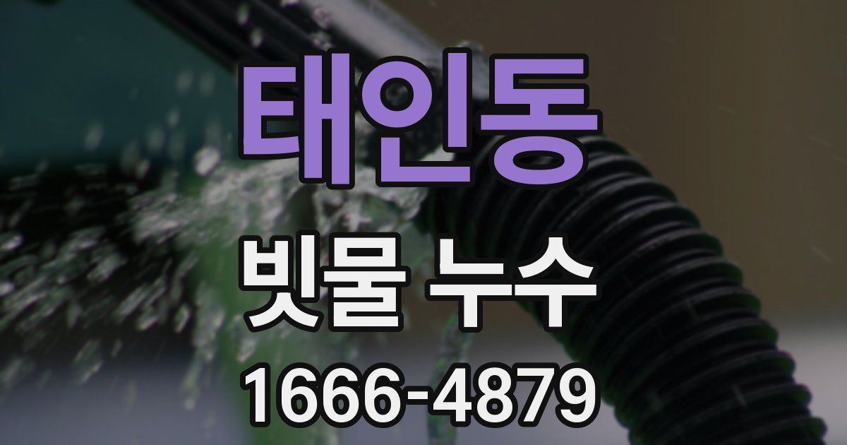 태인동 빗물 누수