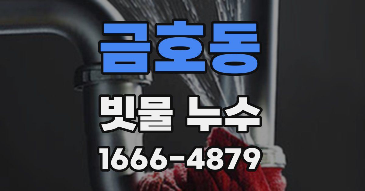 금호동 빗물 누수
