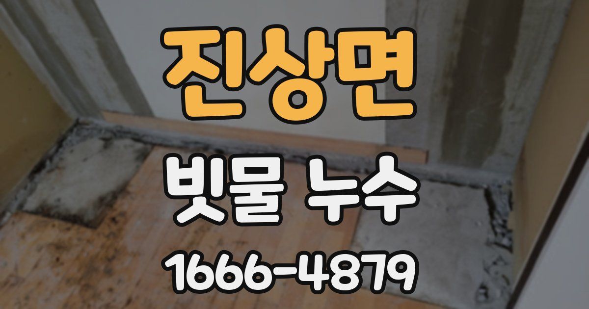 진상면 빗물 누수
