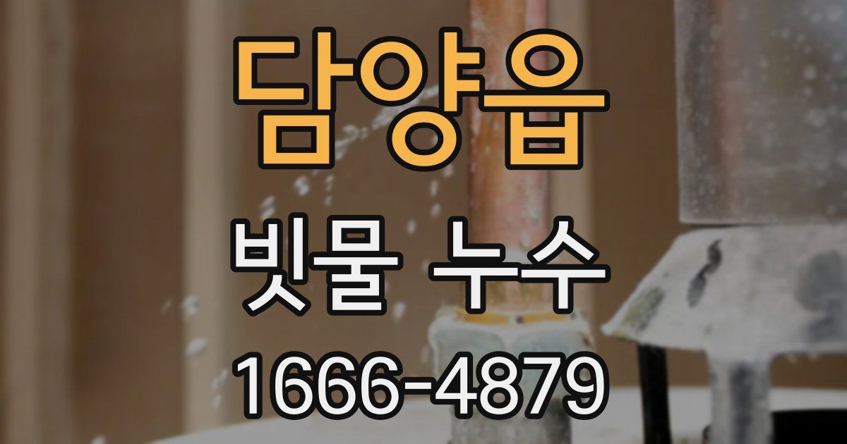 담양읍 빗물 누수