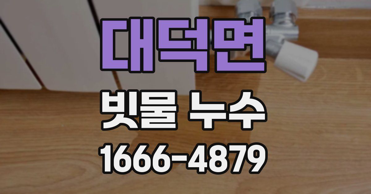 대덕면 빗물 누수