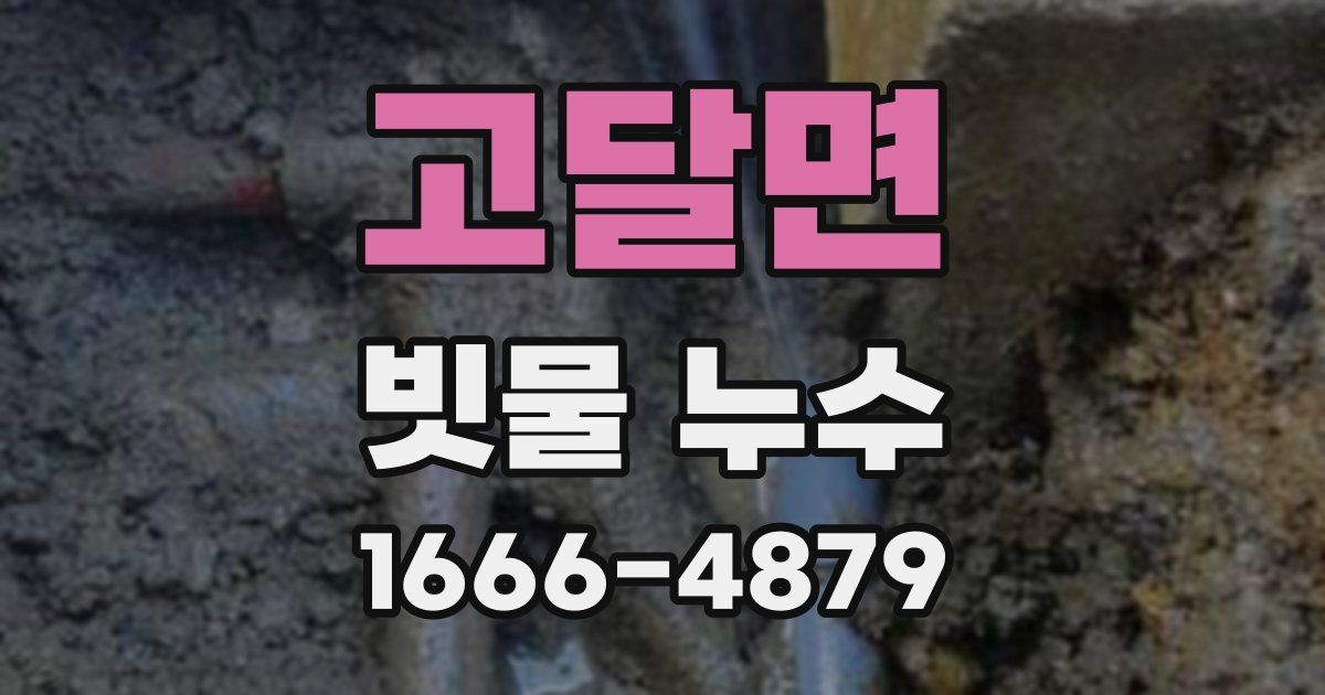 고달면 빗물 누수