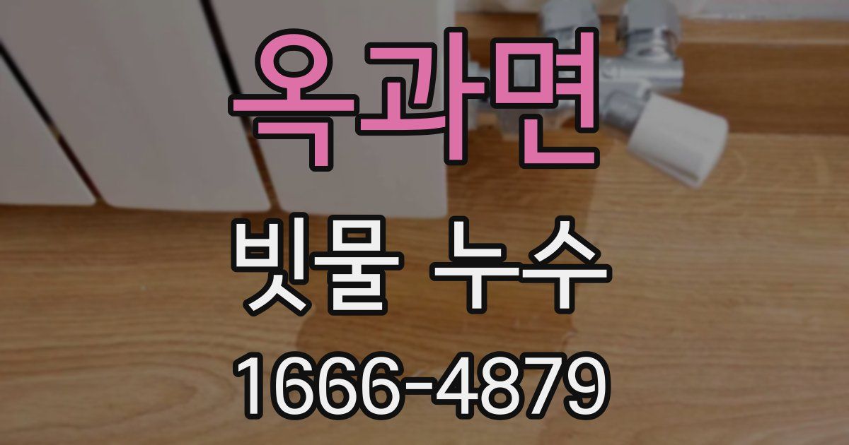옥과면 빗물 누수