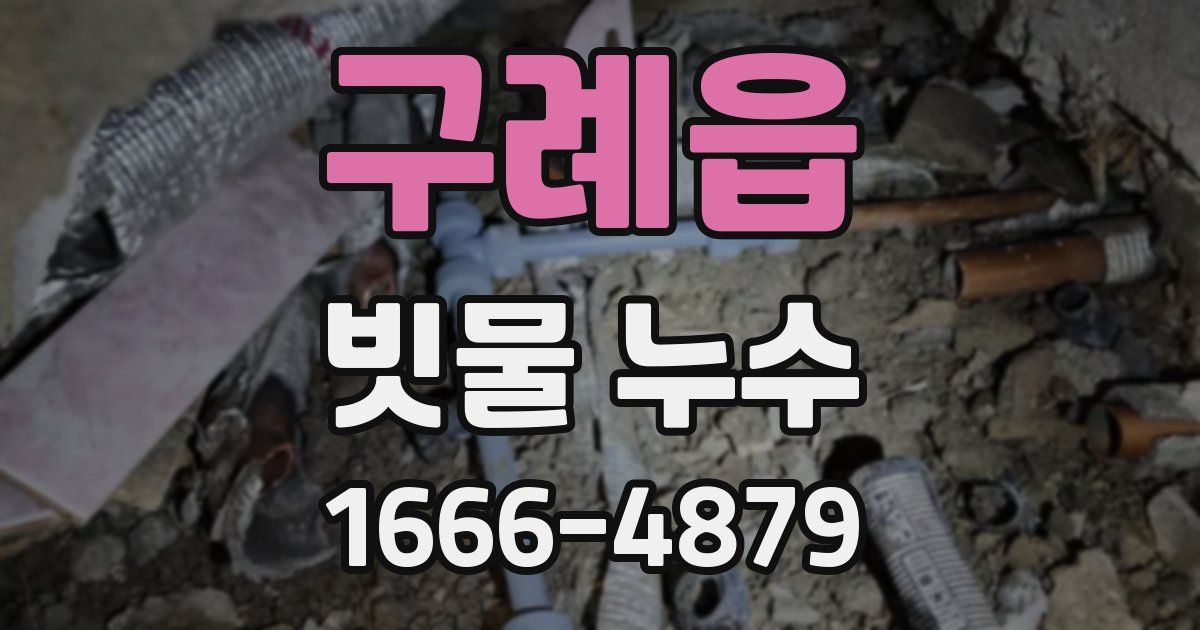 구례읍 빗물 누수