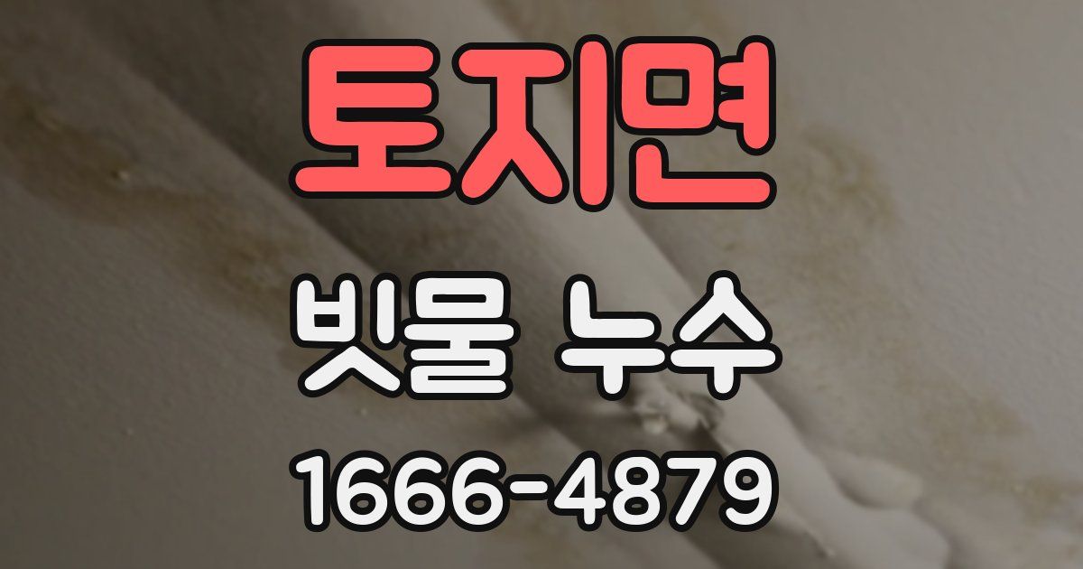 토지면 빗물 누수