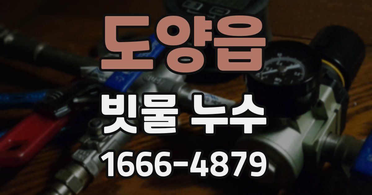 도양읍 빗물 누수