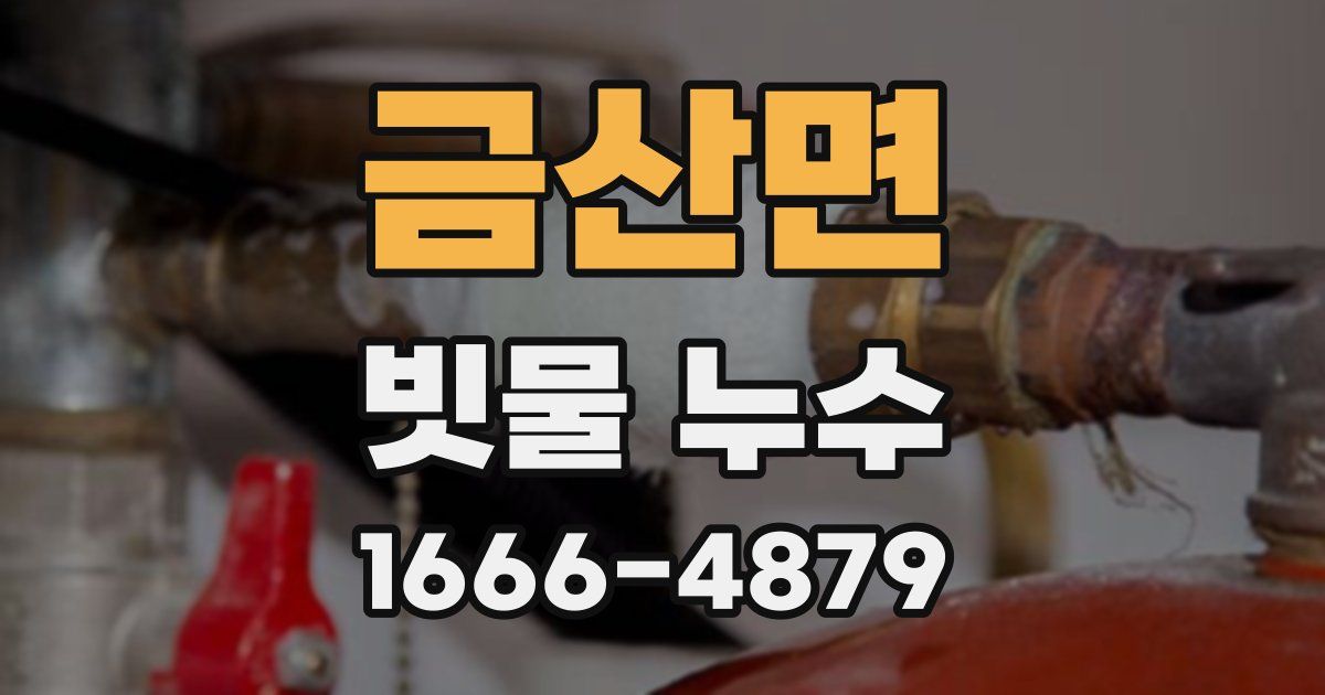 금산면 빗물 누수