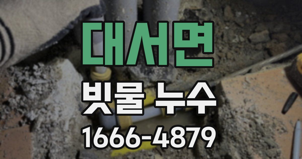 대서면 빗물 누수