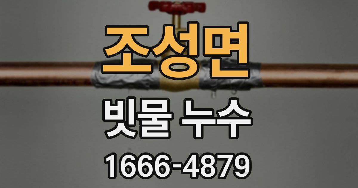 조성면 빗물 누수