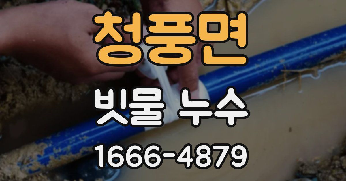 청풍면 빗물 누수