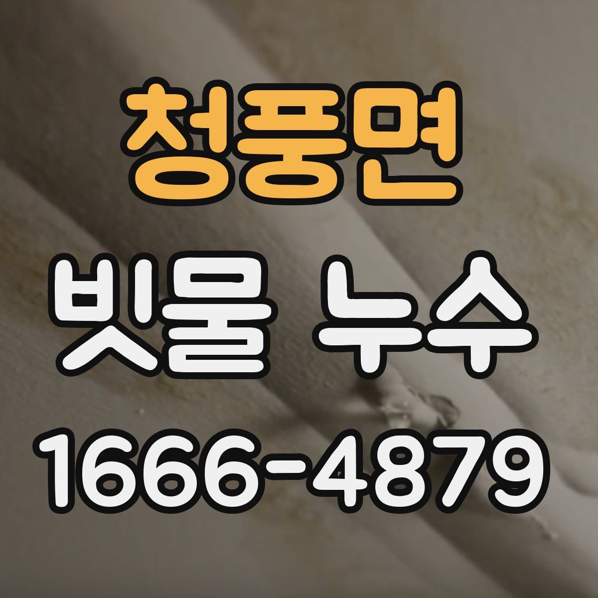 청풍면 빗물 누수