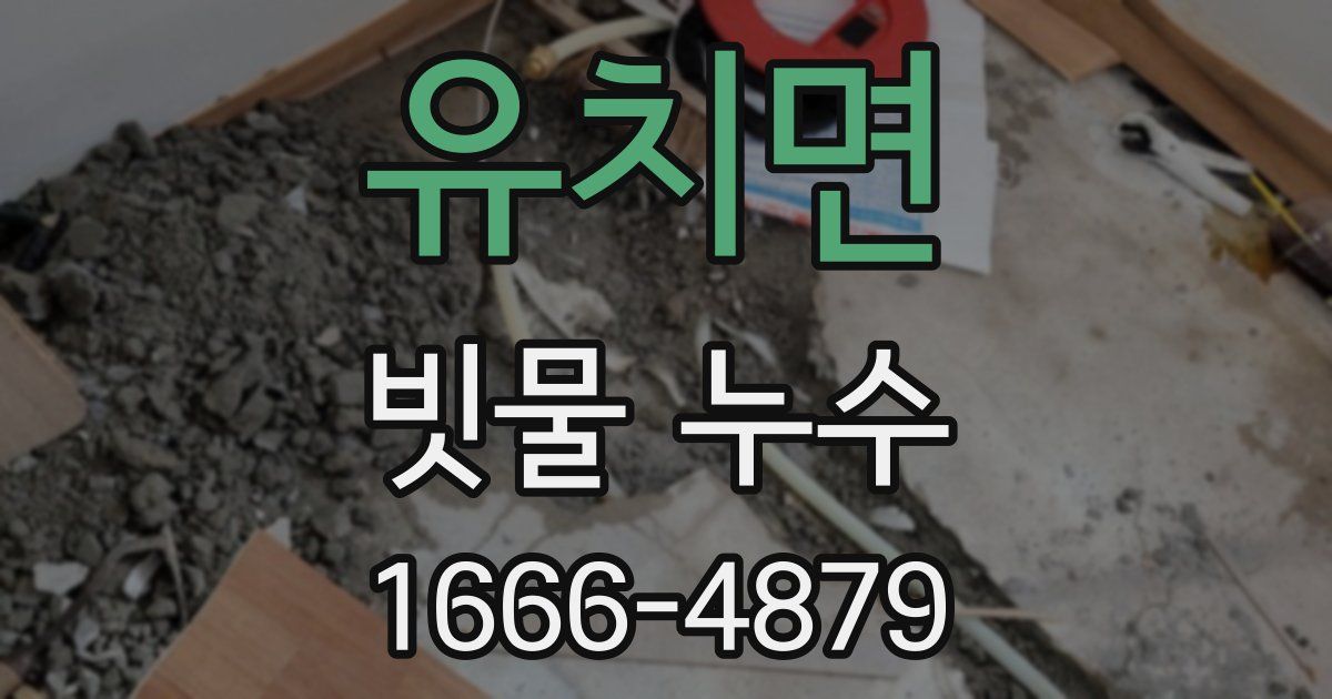 유치면 빗물 누수