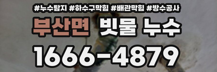 부산면 빗물 누수