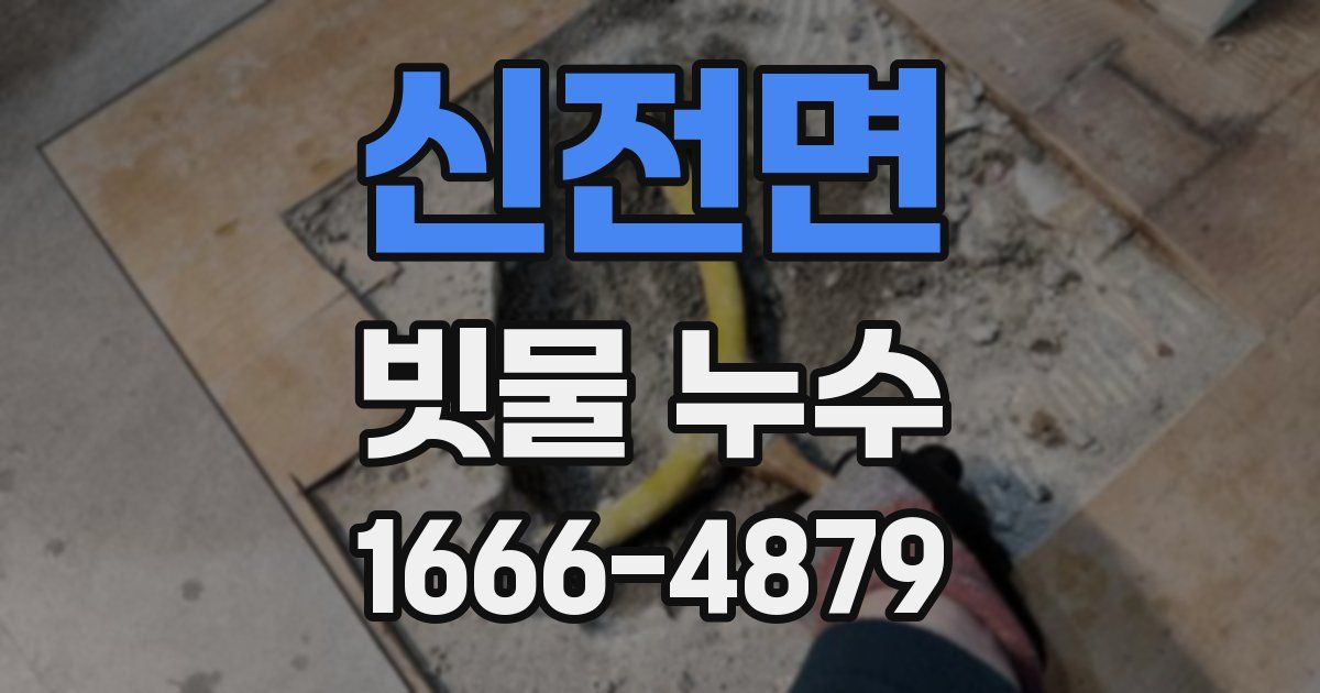 신전면 빗물 누수