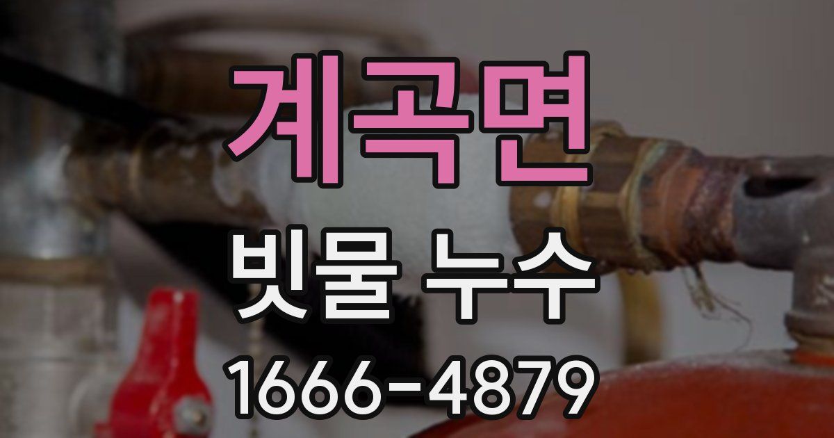 계곡면 빗물 누수