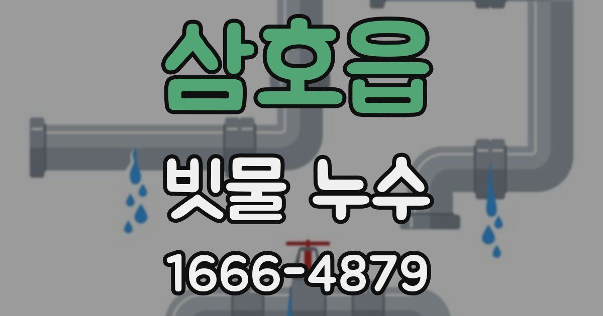 삼호읍 빗물 누수
