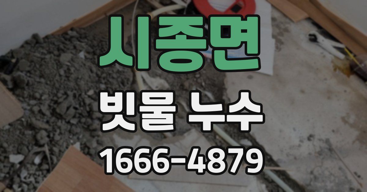 시종면 빗물 누수