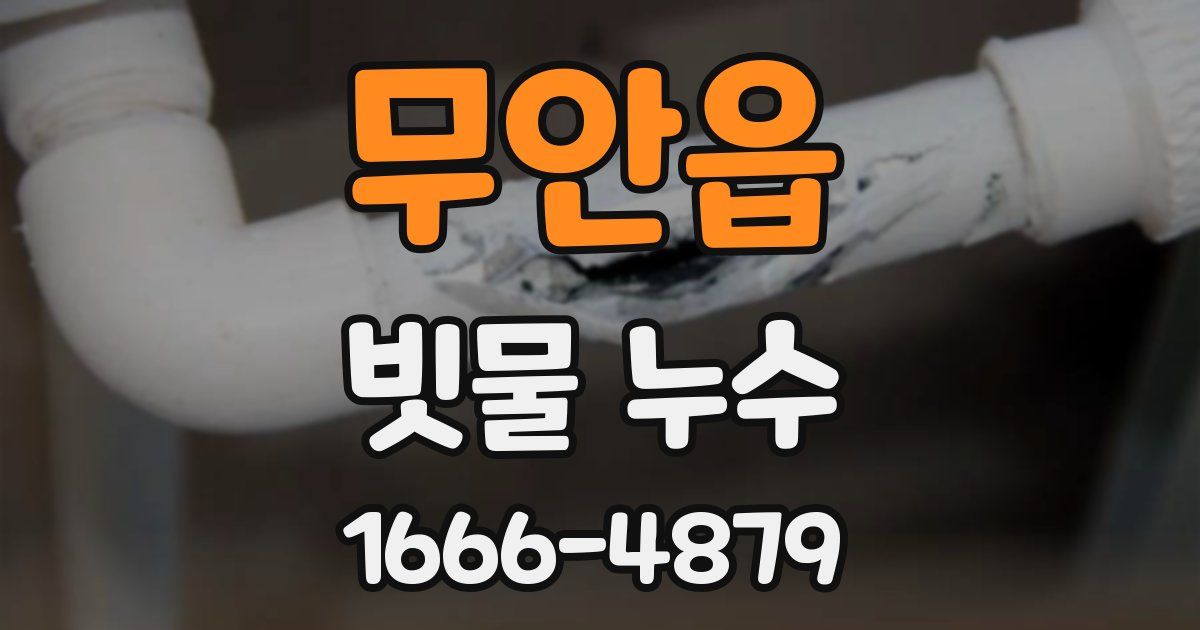 무안읍 빗물 누수