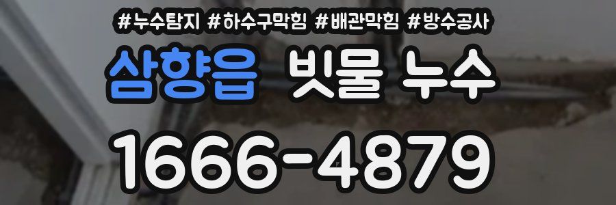 삼향읍 빗물 누수