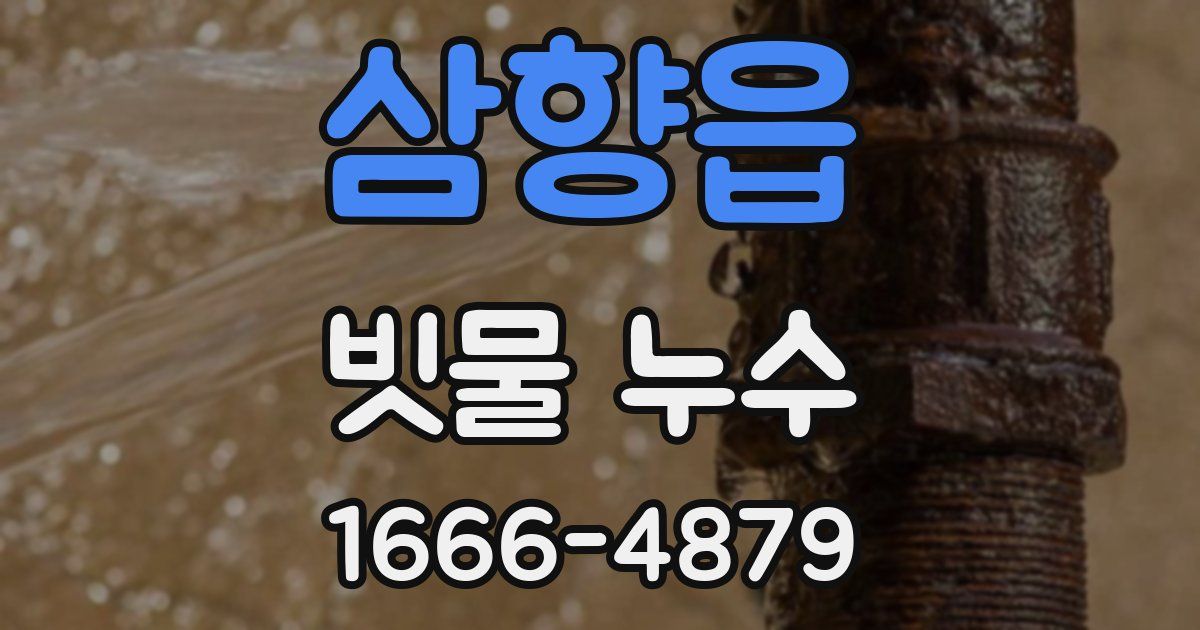 삼향읍 빗물 누수