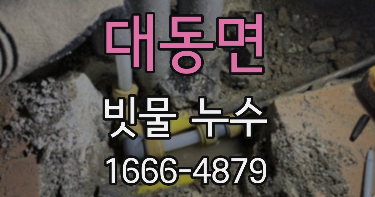 대동면 빗물 누수