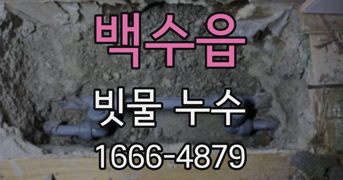 백수읍 빗물 누수