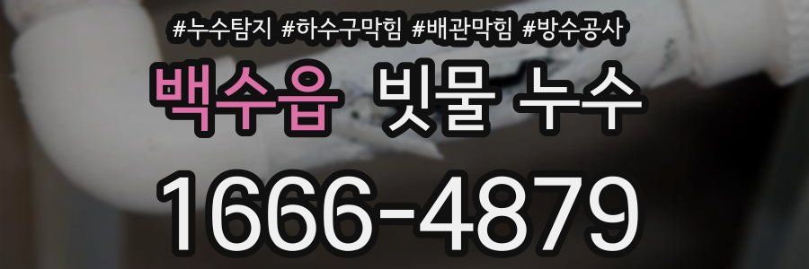 백수읍 빗물 누수