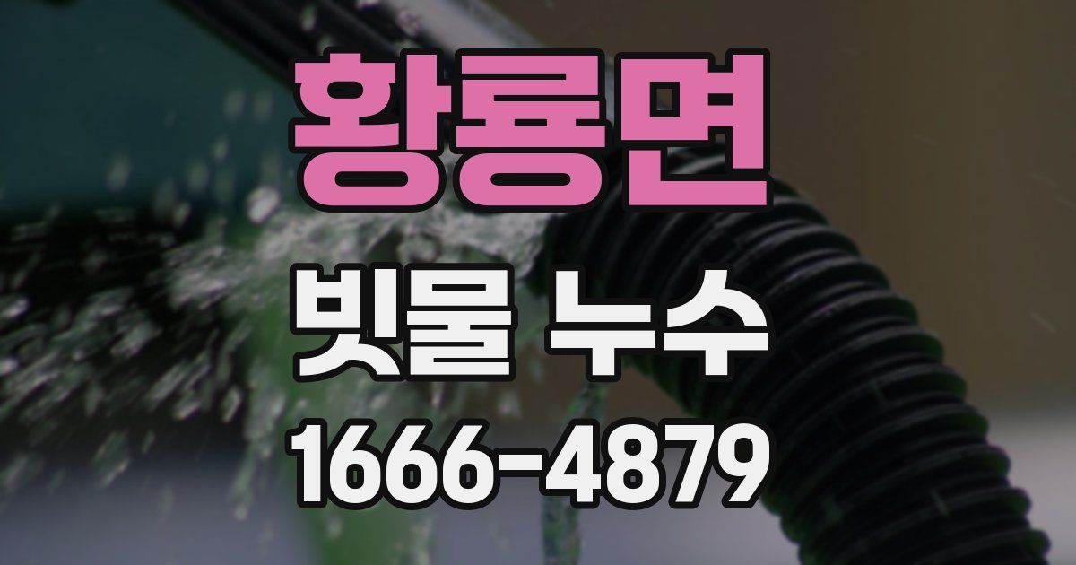 황룡면 빗물 누수