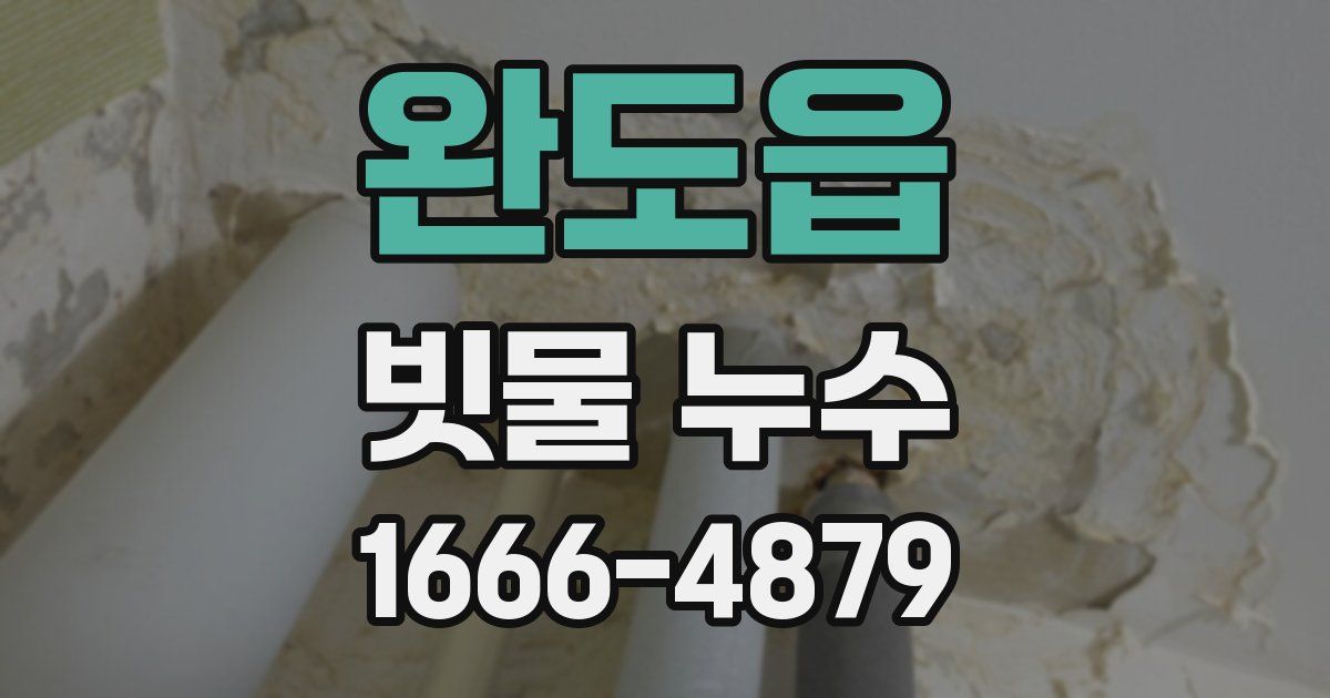 완도읍 빗물 누수