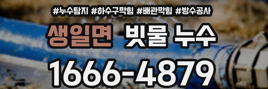 생일면 빗물 누수
