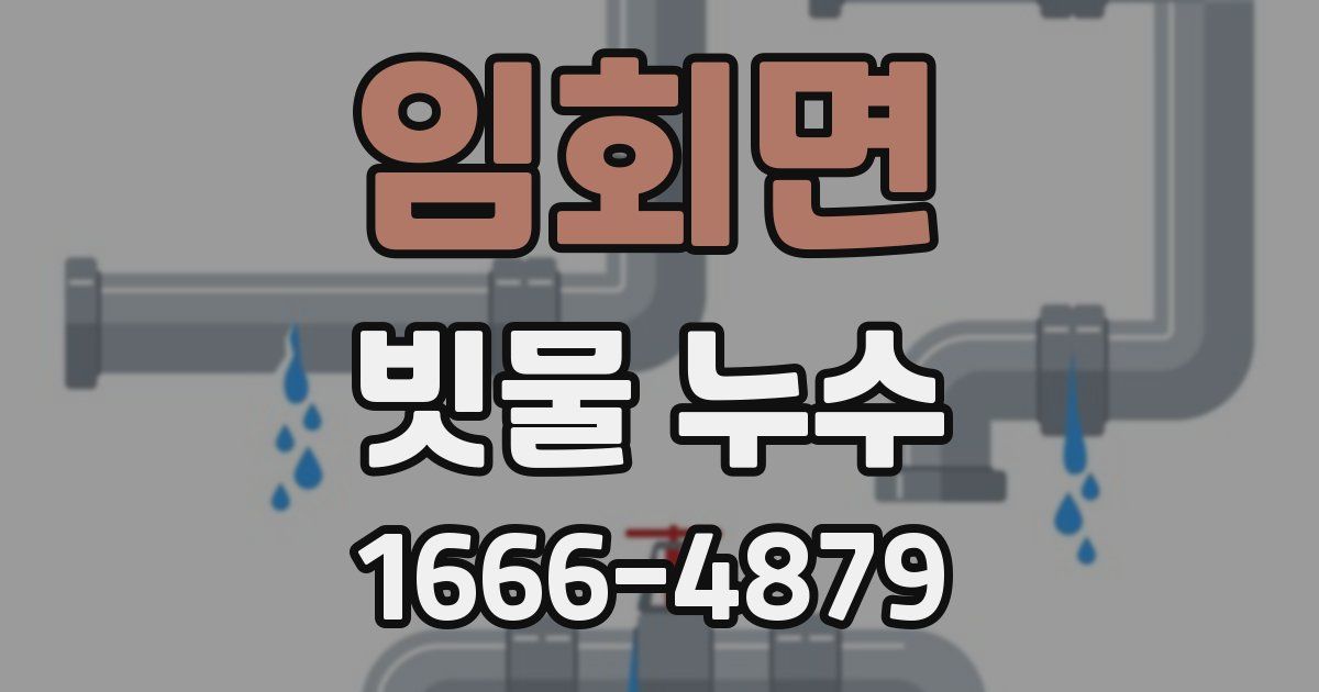 임회면 빗물 누수