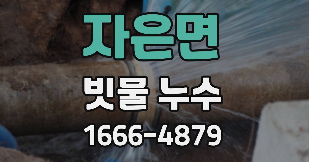 자은면 빗물 누수