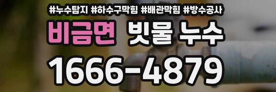 비금면 빗물 누수