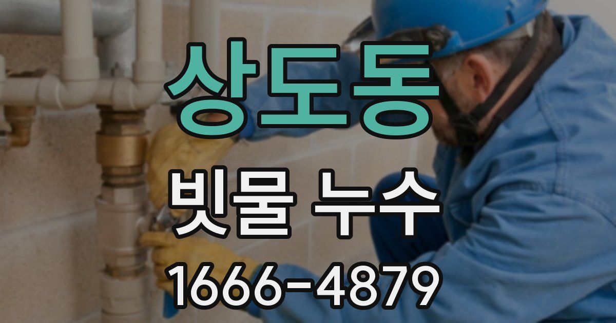 상도동 빗물 누수