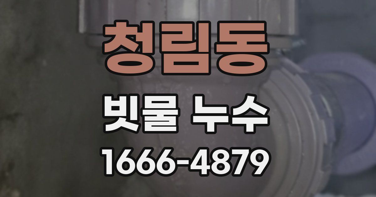 청림동 빗물 누수