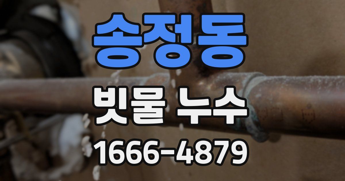 송정동 빗물 누수