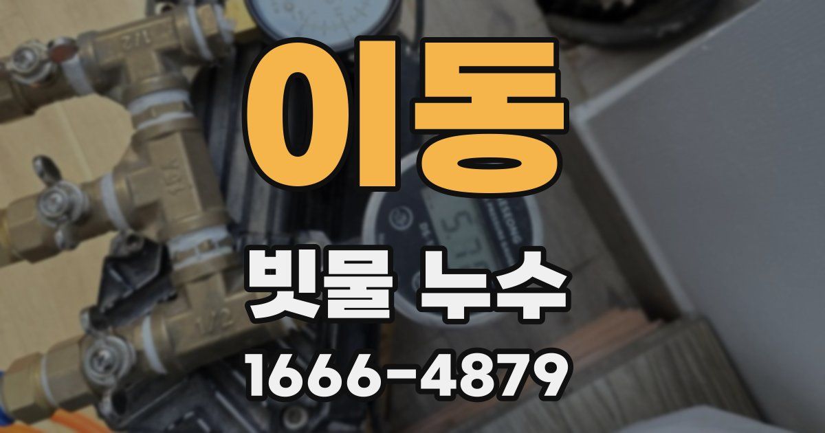 이동 빗물 누수
