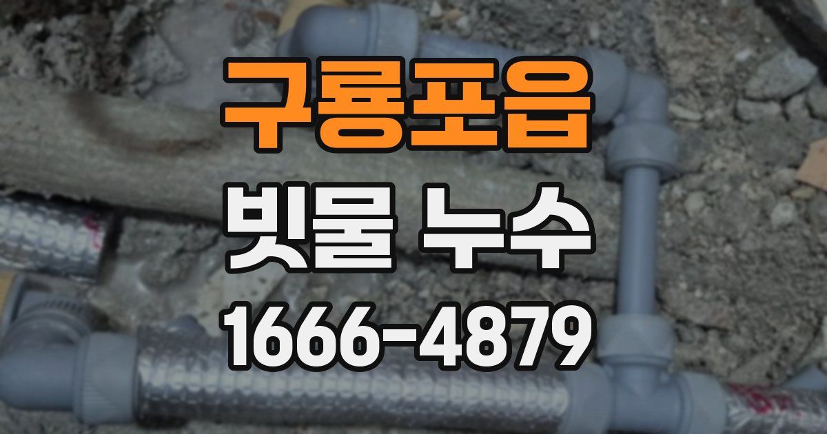 구룡포읍 빗물 누수