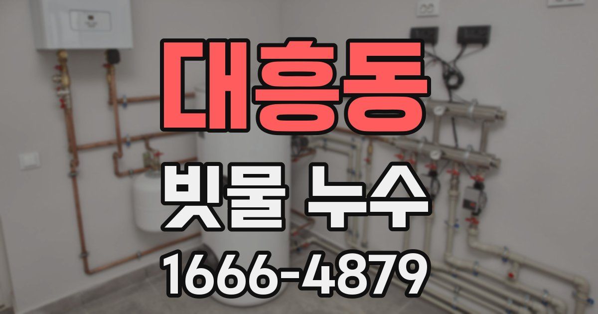대흥동 빗물 누수