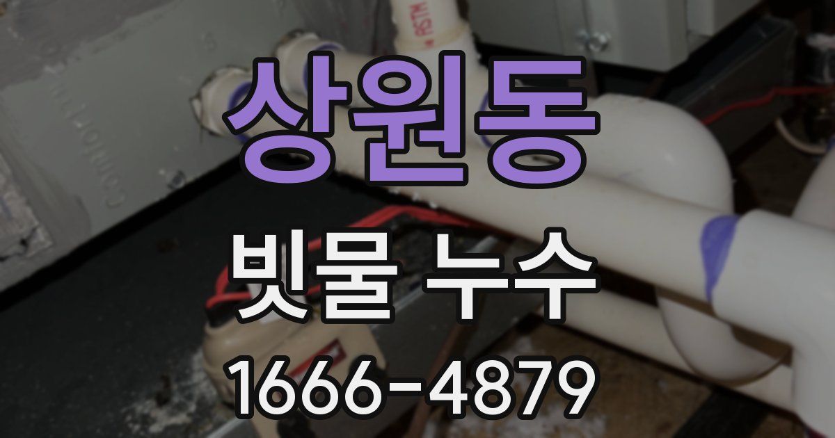 상원동 빗물 누수
