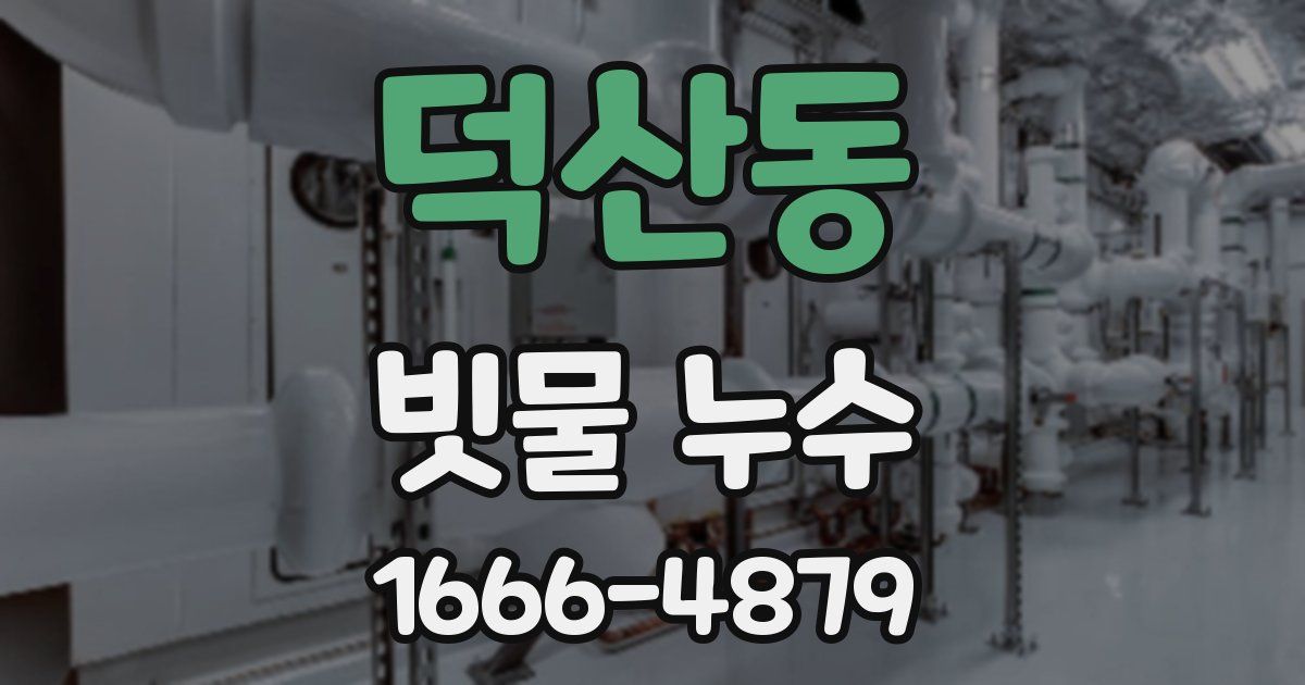 덕산동 빗물 누수