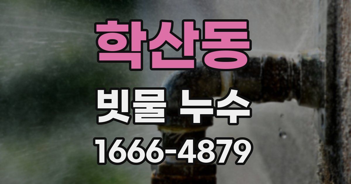 학산동 빗물 누수