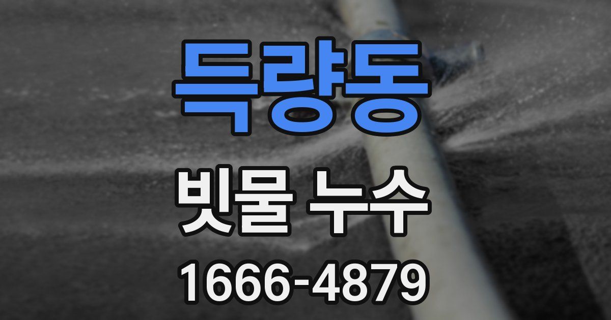 득량동 빗물 누수