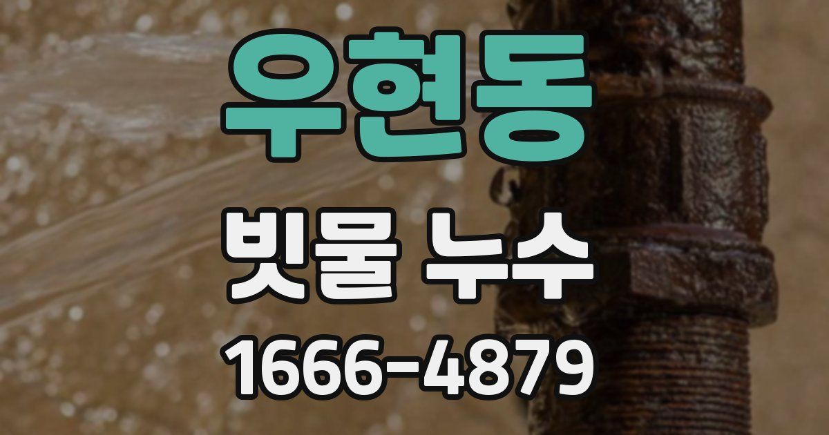 우현동 빗물 누수