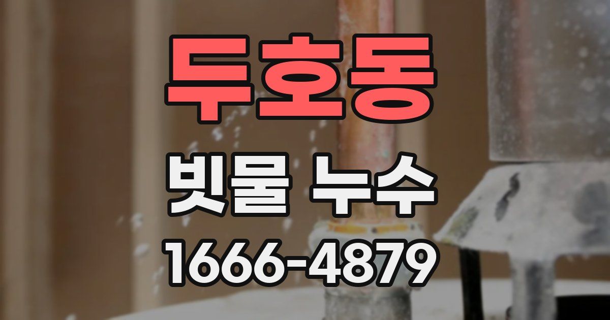 두호동 빗물 누수